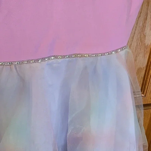 Rare Editions Cold Shoulder Costume Back Train big girls Size 12 - Picture 3 of 13